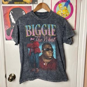 The Notorious B.I.G. Biggie “The What” Medium Graphic T-shirt Acid Wash.